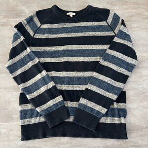 Gap Striped Crewneck Sweater Blue 100% cotton Mens Large